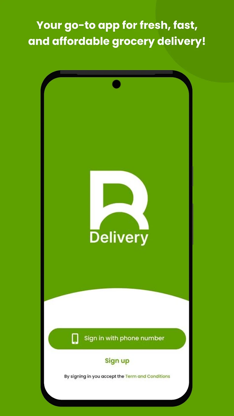 DiarchGo delivery app screen one